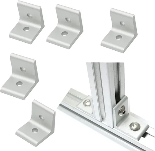 Miniatura 4 de 3030 Soporte de esquina interior para perfil de extrusión de aluminio 3030 con ranura - (10 piezas)