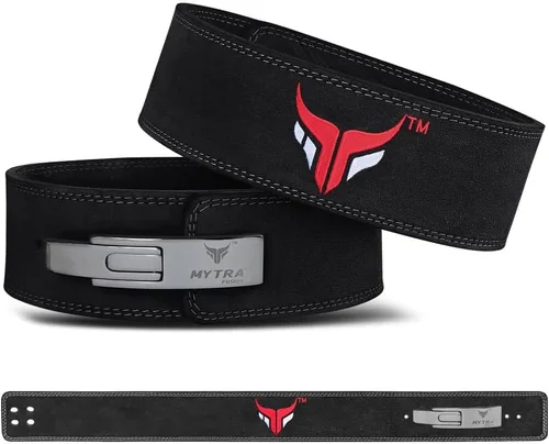 Miniatura 8 de Mytra Fusion Cinturón de levantamiento de pesas para hombres y mujeres, cinturón de gimnasio de 0.394 in de grosor y 4 pulgadas de ancho, cinturón