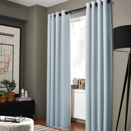 Miniatura 21 de Gorgeous Home - Panel de cortina de ventana de lino K92 de 1 pieza, liso, con ojales de bronce, 3 capas de forro de espuma, 100% térmica