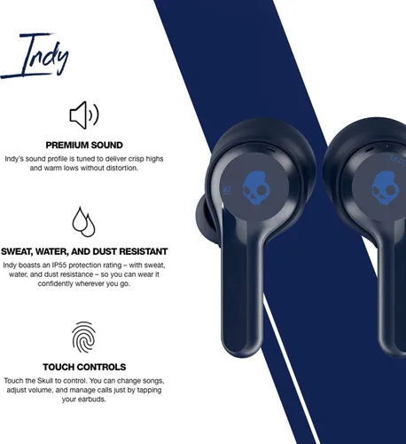 Miniatura 3 de Skullcandy - audífonos inalámbricos, con Bluetooth. Índigo