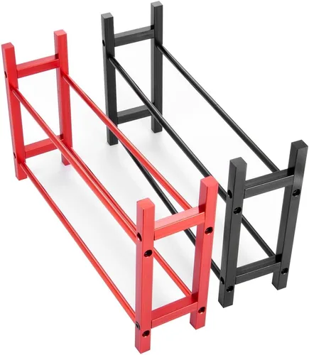 Miniatura 7 de RCHUBAM Ruedas de aleación de aluminio Estante de almacenamiento de neumáticos para 1/18 TRX4M Defender 1/24 Axial SCX24 RC Car (negro)