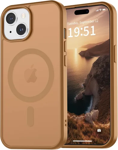Miniatura 91 de vnnink para iPhone 12 y iPhone 12 Pro, funda de teléfono celular translúcida con protección contra caídas de grado militar, mate magnética
