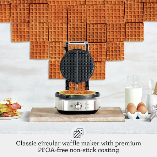 Miniatura 2 de Breville No-Mess Classic Waffle Maker BWM520XL, Acero Inoxidable Cepillado
