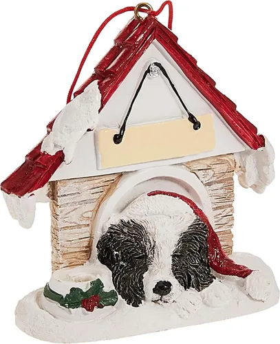 Adorno Border Collie, un gran regalo para los propietarios de Border Collie pintado a mano y fácilmente personalizado "adorno de caseta de perro"