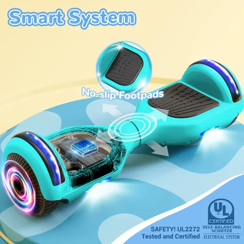 Miniatura 6 de SISIGAD Scooter, 6.5" Flash Wheels & Corlorful LED Lights, All for Girls Boys Kids Ages 6+ D-green