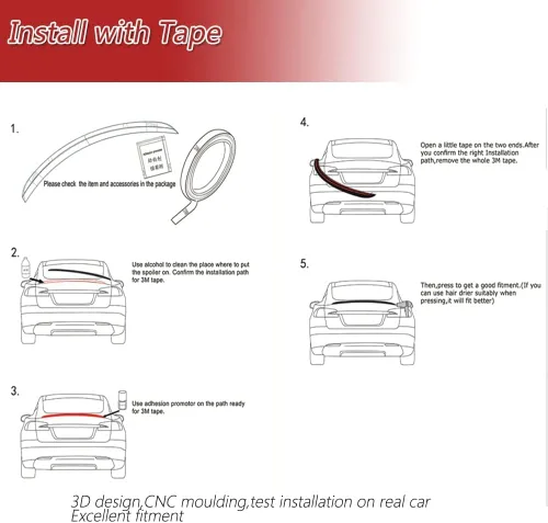 Miniatura 7 de Alerón de tronco de fibra de carbono seca A91 compatible con Toyota GR Supra A90 A91 2020-2026, piezas personalizadas, alerón de labio trasero