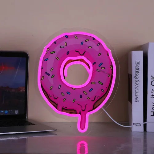 Miniatura 27 de Adorable letrero de neón de helado LED para decoración de pared, luz USB y batería para habitación de niños, dormitorio, sala de juegos, regalo