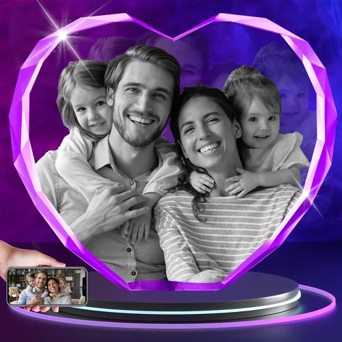 Miniatura 10 de Foto de cristal 3D, regalos personalizados de Navidad para mujeres, mamá, ella, esposa, pareja, novia, imagen personalizada grabada con láser