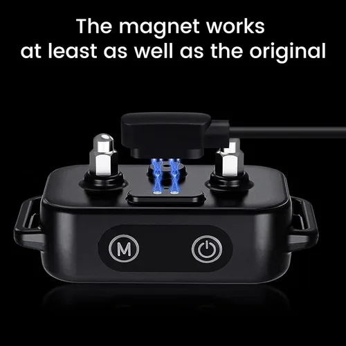 Miniatura 3 de Cargador de repuesto para collar de ladrido DINJOO, cable de carga magnético para collar de choque de perro, negro