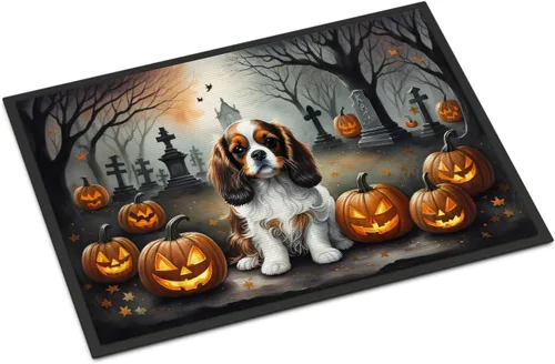Miniatura 12 de Caroline's Treasures DAC2011MAT - Felpudo de Halloween espeluznante con diseño de Beagle, de 18 x 27 pulgadas, para interiores y exteriores