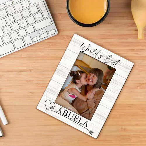 Miniatura 6 de Marco de fotos Abuela de 5 x 7 pulgadas, marco de fotos de regalo de Abuelas de Navidad, Día de la Madre, regalos de cumpleaños para Abuelas