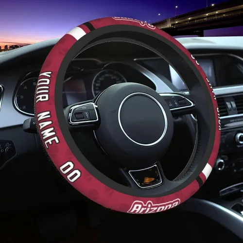 Miniatura 23 de Cleveland - Fundas personalizadas para volante de fútbol, con nombre y número, antideslizantes y absorbentes de sudor, accesorios para automóviles