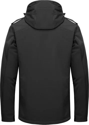 Miniatura 2 de Little Donkey Andy - Chaqueta de invierno para hombre, forro de sherpa cálido, softshell, cortavientos, para montaña, esquí, nieve, con capucha