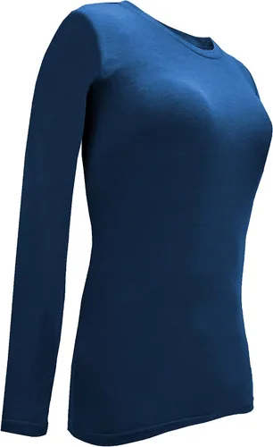 Miniatura 63 de Natural Uniforms Camiseta Under Scrub para mujer, cuello redondo, manga larga, paquete de 3, paquete múltiple de 3