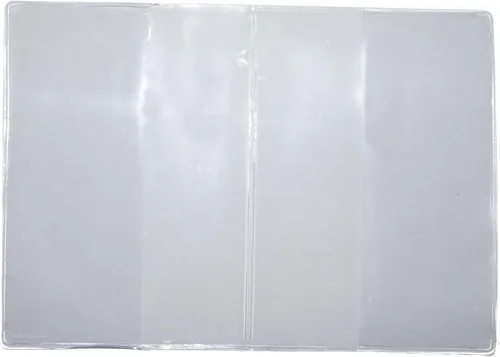 Miniatura 5 de Juego de 2 fundas de plástico de vinilo transparente resistente para pasaporte, hechas en Estados Unidos, Gris, Cartera de viaje