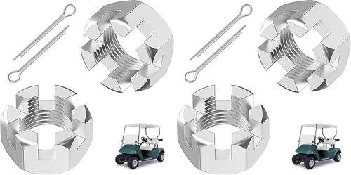 Miniatura 8 de CartClan - Juego de 2 tuercas ranuradas y clavijas para carrito de golf EZGO TXT 1976-2013, pieza de repuesto 5/8-1815483-G1/612928 3010387-G1