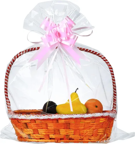 Miniatura 18 de Paquete de 100 bolsas de celofán grandes de 24 x 30 pulgadas, bolsas de regalo de celofán transparente, extra grandes de 2.3 mil, bolsas de celofán
