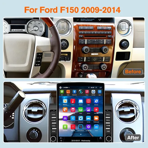 Miniatura 2 de Radio estéreo de coche de 9.7 pulgadas para Ford F150 2009-2014, pantalla táctil Android 13, unidad principal de navegación GPS con 4 GB de RAM + 64