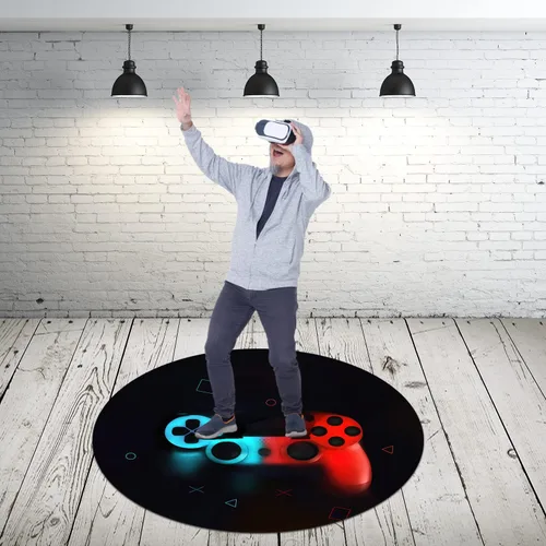 Miniatura 2 de Generic Tapete para silla de juegos para suelo de madera dura, antideslizante, redondo para silla de oficina, 47 x 1 pulgada, rojo Gaming03
