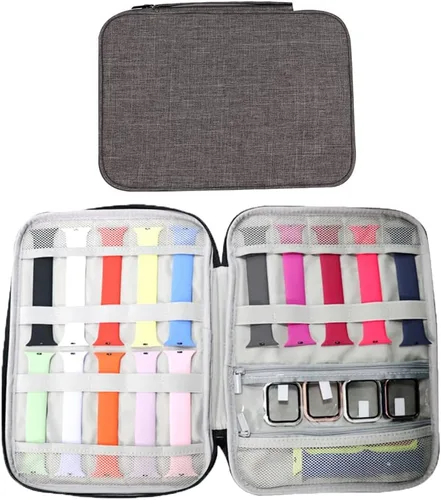 PINHEN Organizador de correa de reloj soporte para correas de reloj, bolsa de transporte, bolsa de almacenamiento para mujeres y hombres, la mayoría