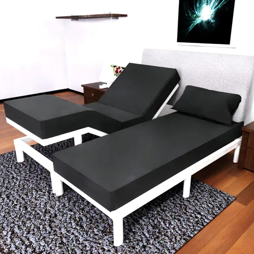 Miniatura 44 de Top Split King - Juego de sábanas para cama ajustable, 4 piezas con bolsillos profundos, sábanas de microfibra de doble cepillado, sábana bajera
