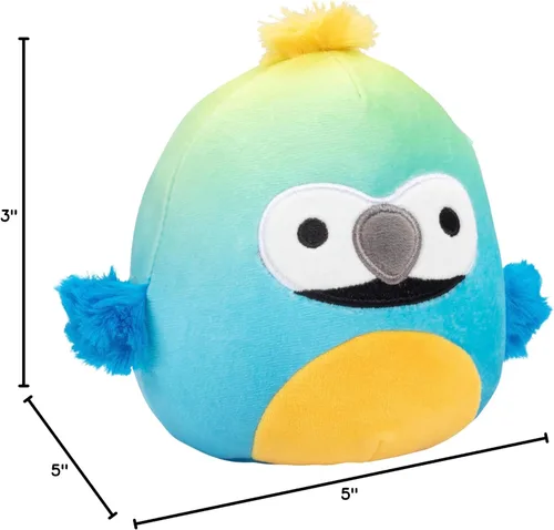 Miniatura 7 de Squishmallows Original Baptise The Guacamayo - Peluche oficial de Jazwares de 5 pulgadas, juguete de peluche coleccionable suave y esponjoso
