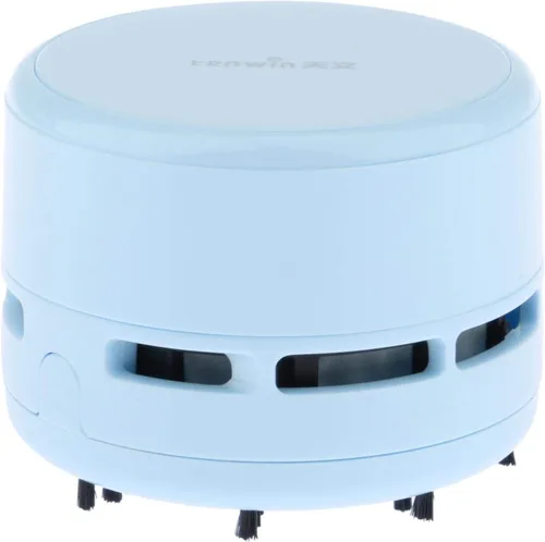 Miniatura 2 de Menolana Lápiz eléctrico, borradores electrónicos, mini escritorio, juego de aspiradora mecánica para niños, papelería, suministros de oficina, azul
