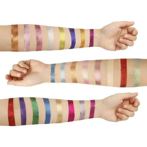 Miniatura 5 de Aolailiya Paleta de sombra de ojos con brillantina prensada de 24 colores – Mineral Ultra Shimmer paleta de maquillaje sombra de ojos polvo de larga
