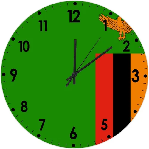 Miniatura 213 de Cheyan Reloj de pared con bandera de Canadá de 12 pulgadas, silencioso, sin tictac, de PVC, funciona con pilas, reloj redondo decorativo, regalo