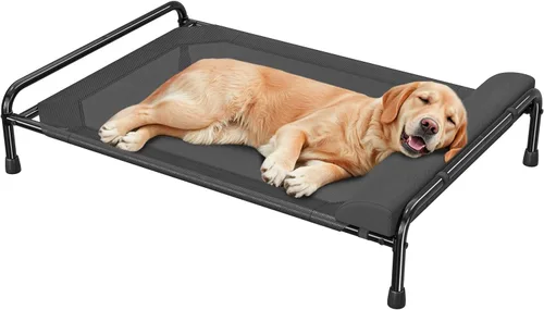 Miniatura 13 de Simple Trending - Cama elevada para perros para perros de tamaño grande, cuna elevada para mascotas al aire libre con cama de hamaca para mascotas