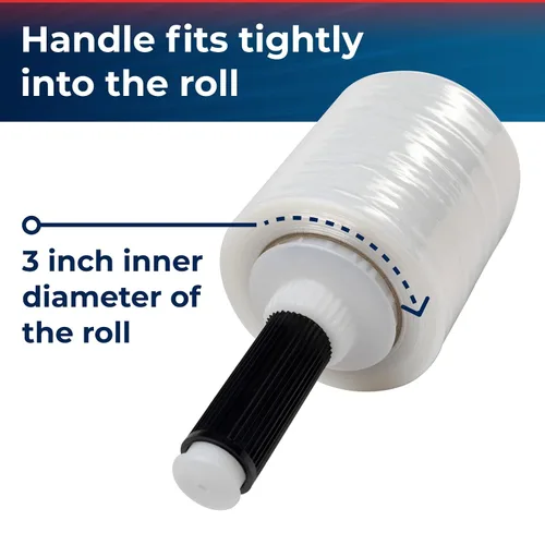Miniatura 7 de IDL Packaging Mini rollo elástico de 5 pulgadas, 700 pies, calibre 120 (paquete de 6) con un mango de plástico incluido – Envoltura de plástico