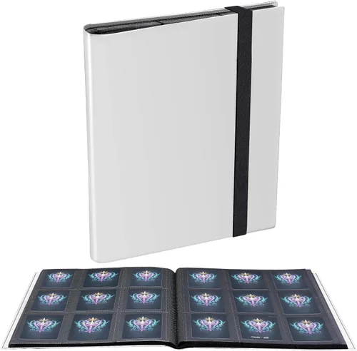 Carpeta de Tarjetas, Carpeta de Colección de Cartas Comerciales Mejorada de 9 Bolsillos para Tarjetas, Álbum Portador de Libro de 360 Tarjetas para