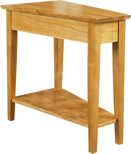 Leick Home 10074-DS Mesa auxiliar tipo cuña para sillón reclinable con estante, arena del desierto Arenas del desierto