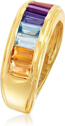 Miniatura 3 de Ross-Simons Anillo de 1,70 quilates con piedras preciosas en oro de 18 quilates sobre plata esterlina