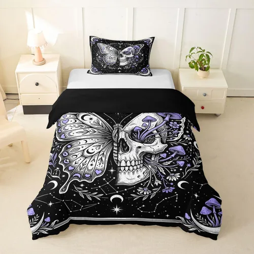 Miniatura 13 de Funda de edredón con estampado de extraterrestre, juego de ropa de cama de nave espacial para niños y niñas, decoración de habitación