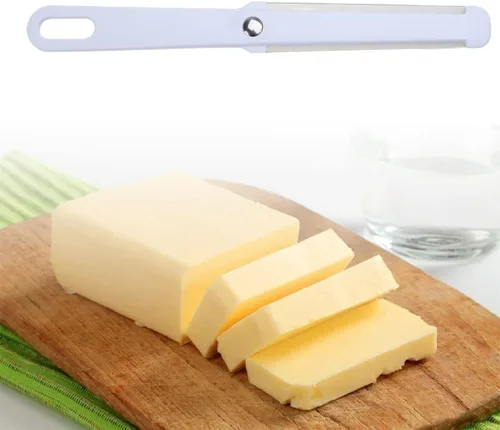 Miniatura 4 de Queso mantequilla rebanador pelador cortador herramienta con alambre grueso duro suave mango plástico Käsehobel Wmf Edelstahl