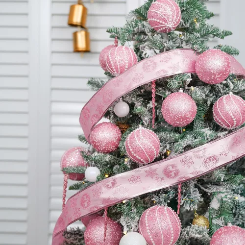 Miniatura 8 de 12 adornos de bola de Navidad de 3.15 pulgadas, con lentejuelas, inastillables, adornos decorativos para colgar en árboles de Navidad, fiestas