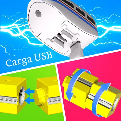 Miniatura 5 de Juego de Tren Eléctrico para Niños, Set de Pista de Carreras 3D de 69 Piezas con Tren Eléctrico, Señales de Tráfico, Set de Juguetes de Tren STEM