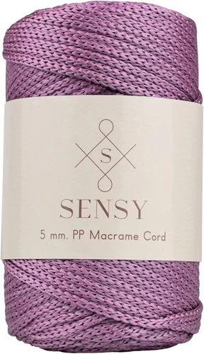 Miniatura 125 de Sensy - Cuerda de poliéster prémium de 0.197 in, 104 yardas, 100% polipropileno, cordón de macramé de 0.197 in, cuerda de ganchillo para bolsa