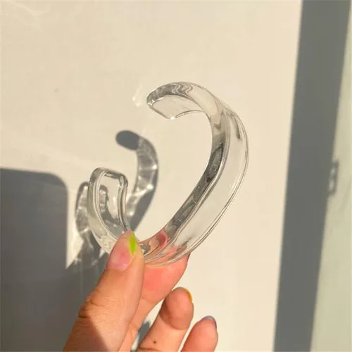 Miniatura 2 de Pulsera ligera y colorida de resina acrílica, transparente, gruesa, delgada, de cara ancha, resina acrílica, para mujeres y niñas, joyería de moda