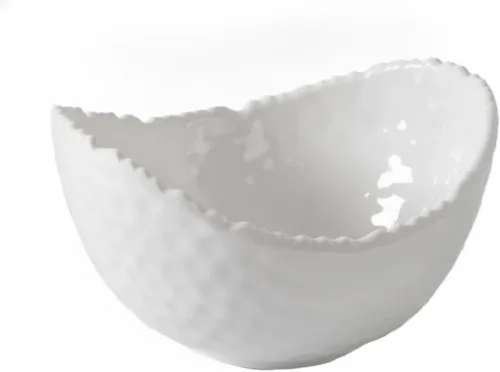 Pampa Bay Cuenco ovalado pequeño de melamina inastillable, 5.25 x 4.75 pulgadas, tono blanco, sin BPA, apto para congelador y lavavajillas