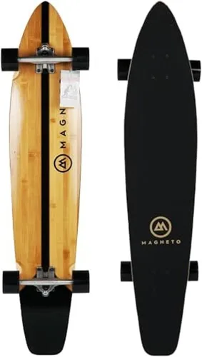 Miniatura 10 de Magneto 44 inch Kicktail Cruiser Longboard Skateboard Bamboo and Hard Maple Deck Made for Adults, Teens, and Kids