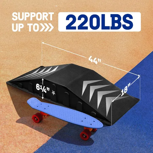 Miniatura 2 de Yes4All Single-Piece Skateboard Ramp, Bike Ramp, Skate Ramp - Design for Beginners, More Durable, Safe, Capacity 220Lbs