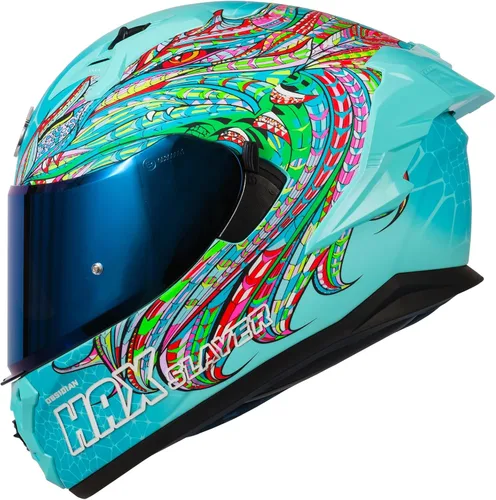 Miniatura 3 de HAX Obsidian Pro Full Face Dual Visor Adult Motorcycle Helmet for Motorbike Street Bike with Pinlock Ready DOT Approved Obsidiana Pro Slayer Aqa