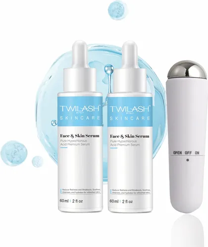 Miniatura 10 de Recambio en aerosol de ácido hipocloroso de 20.3 fl oz HOCl Limpiador facial y piel Niebla facial, alivio del acné y eczema, cuidado posterior
