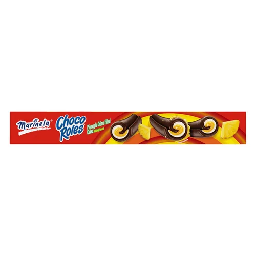 Miniatura 7 de Marinela Choco Roles - Pasteles rellenos cubiertos con sabor a chocolate y crema de piña, 8 paquetes, 11.28 onzas