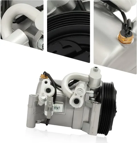 Miniatura 2 de Compresor de A/C, compresor de aire A/C embrague de CA conjunto de 5 ranuras para 2007 2008 2009 Suzuki SX4 2.0L