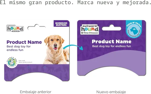 Miniatura 2 de Outward Hound Juguete Interactivo Dispensador de Premios Snoop Grande para Perros, Pelota Rompecabezas Alimentador Lento para Perros Medianos a