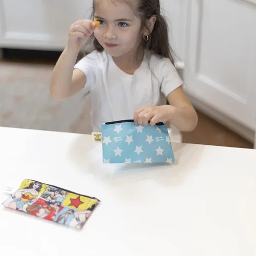 Miniatura 4 de Bolsas para botanas reutilizable para bebés Bumkins, Mujer Maravilla, S, Mujer maravilla G3 Wonder Woman-Sm
