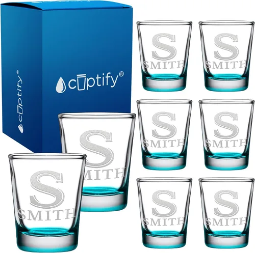 Miniatura 82 de Juego de 2 vasos de chupito personalizados para hombre, fondo azul, 2 onzas, grabados, regalo personalizado para cumpleaños, bodas, día del padre